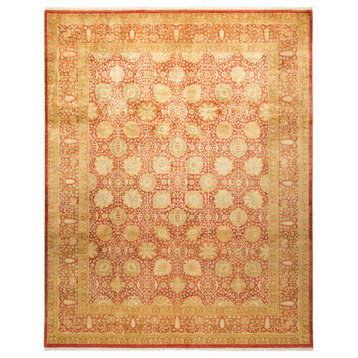 Violet, One-of-a-Kind Hand-Knotted Area Rug Orange, 8'1"x10'4"