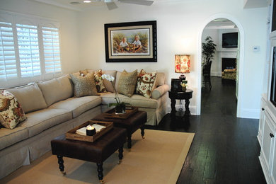 Inspiration for a timeless home theater remodel in Los Angeles