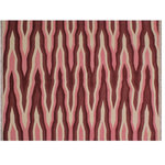 Bareens Designer Rugs - Chic Turkish Kilim Swartz Hand-Woven Wool Rug - 4'3'' x 6'1'' - Elevate the elegance of your home with this stunning hand-woven tribal Kilim wool rug. Meticulously crafted on a loom by the Nomad Turkman people using hand-spun wool and 100% natural vegetable dyes, these rugs are recognized for their repetitive geometric patterns, incorporating naturalistic floral and traditional designs. The contemporary fashion palette results in bold, sharp patterns that are incredibly versatile, as the pattern is the same on both sides. These reversible rugs feature a lighter shade on one side and brighter colors on the other, providing versatility according to preference. These unique rugs are made by knotting short strands of different colors onto the warps and securing them by tightly pressing the wefts. The designs are created by interweaving the various colored wefts and warps. Kilims are known for their exceptional durability and versatility, making them truly unique rugs.  Product Details    Rug Size: 4'3'' x 6'1''  Material: 100% Wool  Style: Kilim, Flat Weave, Dhurrie, Turkish, Southwestern, Rustic, Tribal  Colors: Natural, Pink  Weave Type: Hand-Woven, Handmade  Pile Height: Less than 0.25 inch
