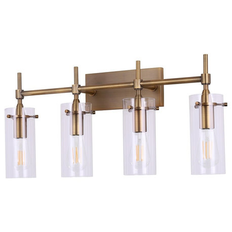 Effimero 4-Light Wall Sconce, Antique Brass