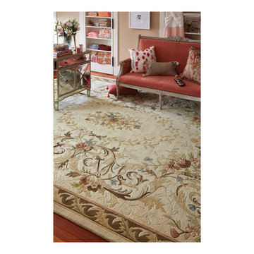 Evelyn Rectangle Hand Tufted Rugs, Beige