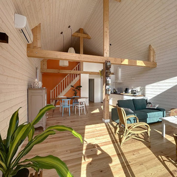 Maison en bois bord de mer