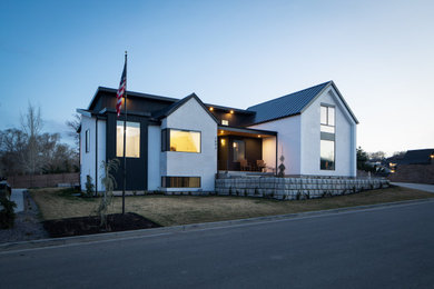 Example of a danish exterior home design in Salt Lake City