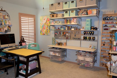 The "AFTER" photo:  Craft Room Organizational Overhaul