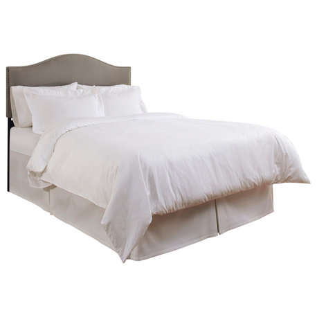 Pointehaven 450TC Dobby Cotton Duvet Set, White, King/Calking