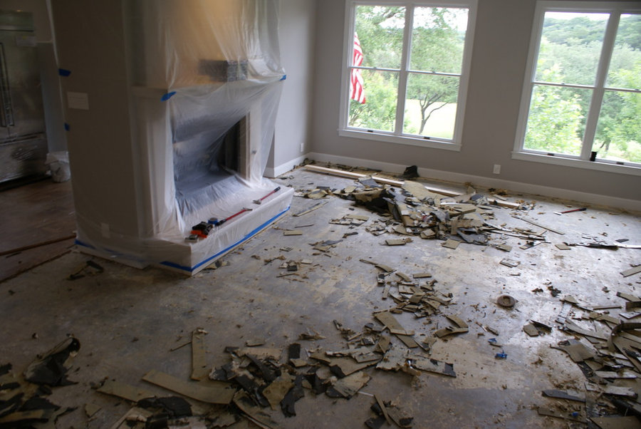 Westlake dark wood floors