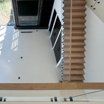 Project #126 | Contemporary Staircases with Integrated LEDs & Glass Railing