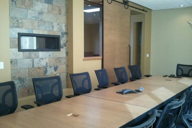 Mountain style dining room photo in St Louis