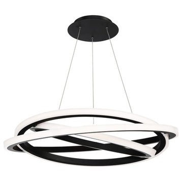 Modern Forms Veloce 38" Contemporary Chandelier in Black