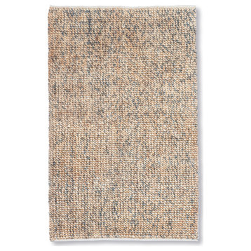 Hand Woven Jute Rug by Tufty Home, Natural / Grey, 2.5x9