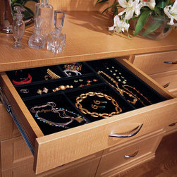 Jewelry Drawer with Felt Lining - Dresser Valets And Organizers