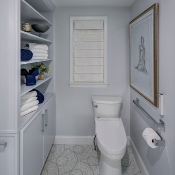 Accessible Toilet Area with Built-In Storage