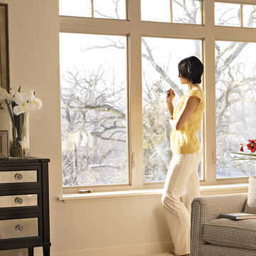 Tuscany casement windows featuring low profile hinge design, easy to use,
