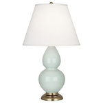 Robert Abbey - Robert Abbey 1786X Small Double Gourd - One Light Table Lamp - Shade Included: TRUE  Cord Color: Silver  Base Dimension: 5.25 x 1.63Small Double Gourd One Light Table Lamp Celadon Glazed Pearl Dupoini Fabric Shade *UL Approved: YES *Energy Star Qualified: n/a  *ADA Certified: n/a  *Number of Lights: Lamp: 1-*Wattage:150w E26 Medium Base bulb(s) *Bulb Included:No *Bulb Type:E26 Medium Base *Finish Type:Celadon Glazed