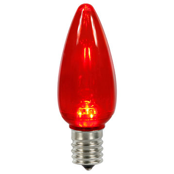 C9 Red Transparent Led Bulb 25/Box