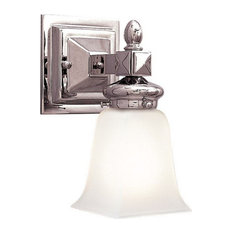 1-Light Wall Sconce, 5"x9.5" Polished Nickel