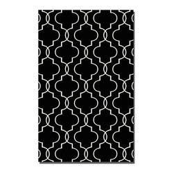 Grand Bazaar Over Dyed Area Rug- Black - Area Rugs