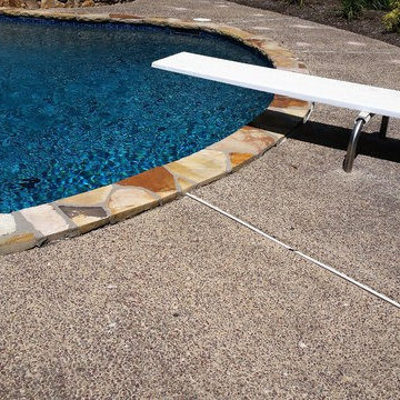 Exposed Aggregate Pool Concrete Leveling
