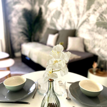 Salon avec une touche d'exotisme