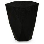 Meridian Furniture - Diamante Oak Veneer End Table, Black - Make this Diamante end table a focal point in your living room or den. This handsome table is artful by design, offering a beautiful look wherever you choose to use it. The table is made from Oak Veneer with a rich black finish, lending it an ultra-modern look in your space. This diamond-shaped table is bound to cause a stir that's not lost on family, friends, and guests.