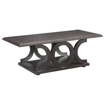 Bowery Hill Casual Coffee Table in Cappuccino