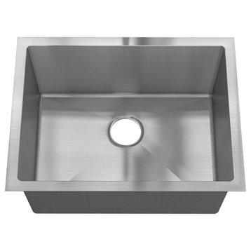 Sinber Single Bowl Kitchen Sink with 304 Stainless Steel Satin Finish, 23"x18"x12", Undermount