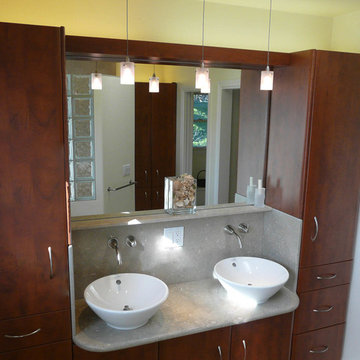 Summer Flame Stone & Glass Bath