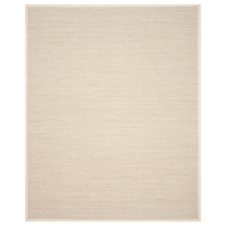 Safavieh Natural Fiber Collection NF143 Rug, Marble/Beige, 8' X 10'