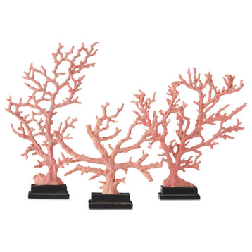 Red Coral Branches Large, 3-Piece Set