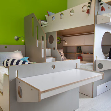 Three Brothers Share a Room: A Bunk and a Twin Bed