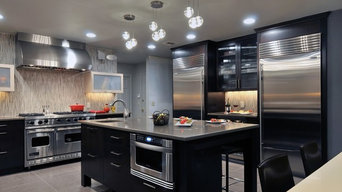 Separate fridge and freezer and in between space for micro wave oven and counter