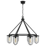 Capital Lighting - Capital Lighting 934261BK Corbin - 6 Light Outdoor Chandelier - 6-light outdoor chandelier with Black finish and CCorbin 6 Light Outdo Black Clear Glass *UL: Suitable for wet locations Energy Star Qualified: n/a ADA Certified: n/a  *Number of Lights: Lamp: 6-*Wattage:100w E26 Medium Base bulb(s) *Bulb Included:No *Bulb Type:E26 Medium Base *Finish Type:Black