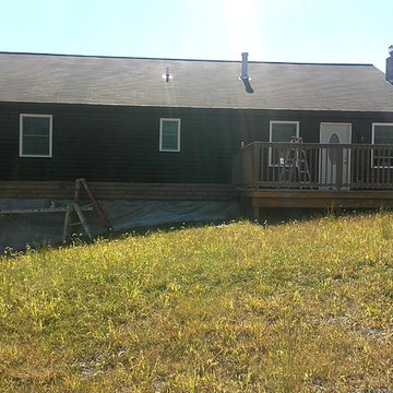 Stripping and Staining Log Cabin