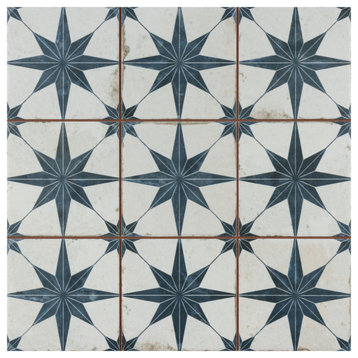 Harmonia Kings Star Blue Ceramic Floor and Wall Tile