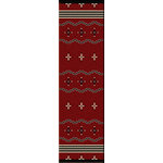 American Dakota - Big Chief Rug, Red, 2'x8', Runner - Historical cues makes this rug a timeless floor cloth.  Available in six sizes.  Made in America!