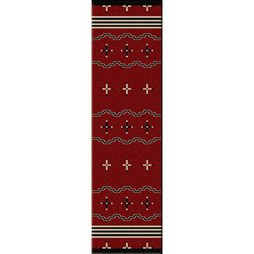 Big Chief Rug, Red, 2'x8', Runner