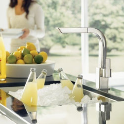 Moen 90 Degree Classic stainless one-handle high arc pullout kitchen faucet - Kitchen Faucets