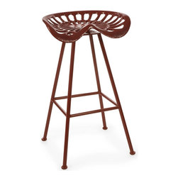 Imax Worldwide Leroy Tractor Seat Stool in Cherry Red - Products