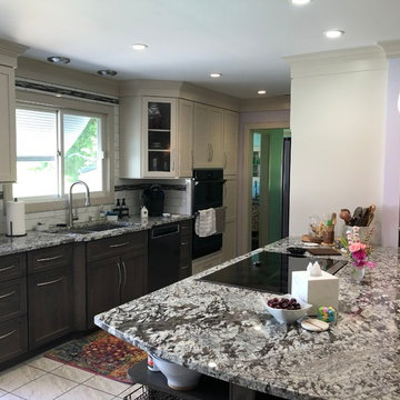 Modern Galley Kitchen with a Splash of Color
