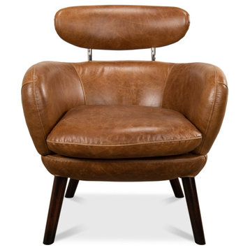 Sinclair Arm Chair Unique Leather Accent Chair