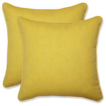 Fresco Melon 18.5" Throw Pillow, Set of 2, Yellow