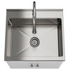 Beckham Transitional 34" Laundry Cabinet with Faucet and Stainless Steel Sink
