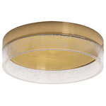 AFX Lighting - AFX Lighting Maggie LED 12" Flush Mount, Satin Brass/Clear, MGGF12L30D1SB - *Part of the Maggie Collection