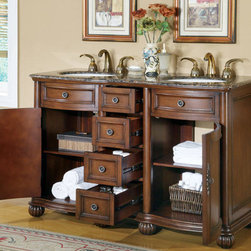 Accord Antique 52 inch Double Sink Bathroom Vanity - Bathroom Vanities And Sink Consoles