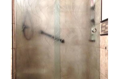 Custom Textured Shower door