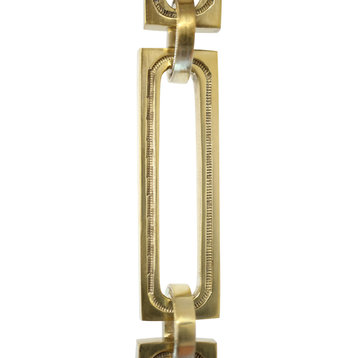 Brass Rectangle Chandelier Chain, Various Finishes, Polished Brass, H80