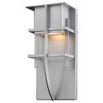 Z-Lite - Z-Lite 558S-SL-LED Stillwater - 10.75" 11W 1 LED Outdoor Wall Lantern - With its craftsmen inspired design, the StillwaterStillwater 10.75" 11 Silver Sand Blasted  *UL: Suitable for wet locations Energy Star Qualified: n/a ADA Certified: n/a  *Number of Lights: Lamp: 1-*Wattage:11w LED bulb(s) *Bulb Included:Yes *Bulb Type:LED *Finish Type:Silver