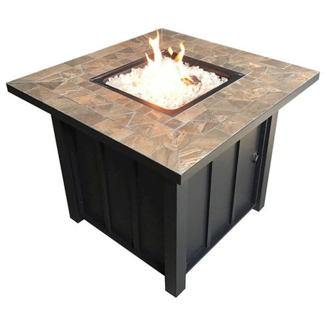 AZ Patio Heaters Square Tile Top Fire Pit