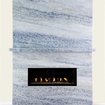 Azul Aura Quartzite Fireplace