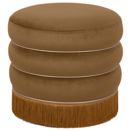 Lakka Chocolate Velvet Ottoman